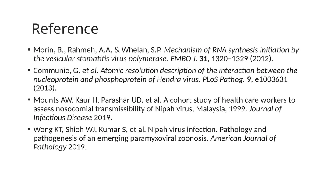 Preventing Future Pandemics. Nipah Virus “Bat with - slide 31 of 32
