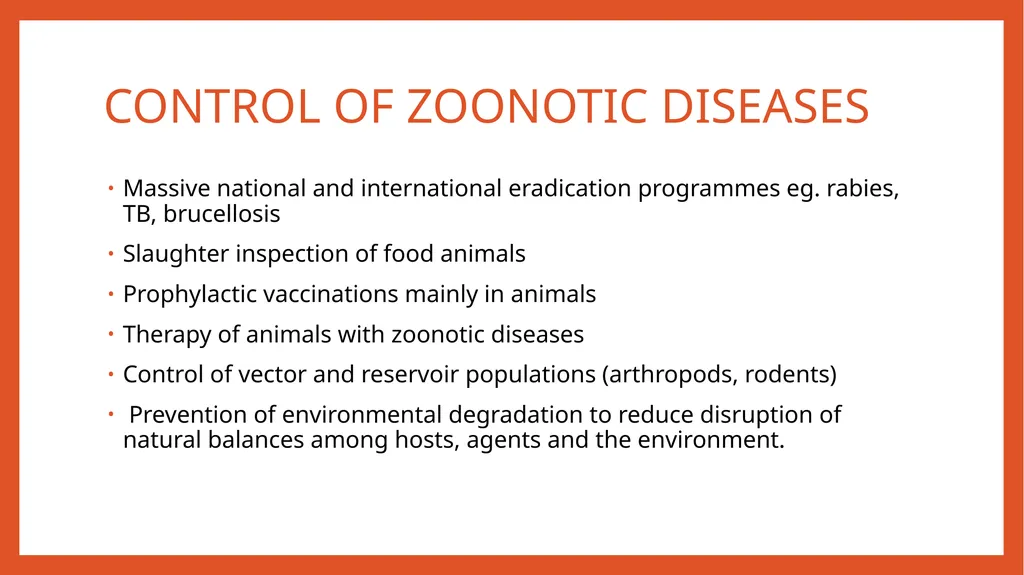 Zoonotic infections CLS 416 Learning outcomes - slide 40 of 40
