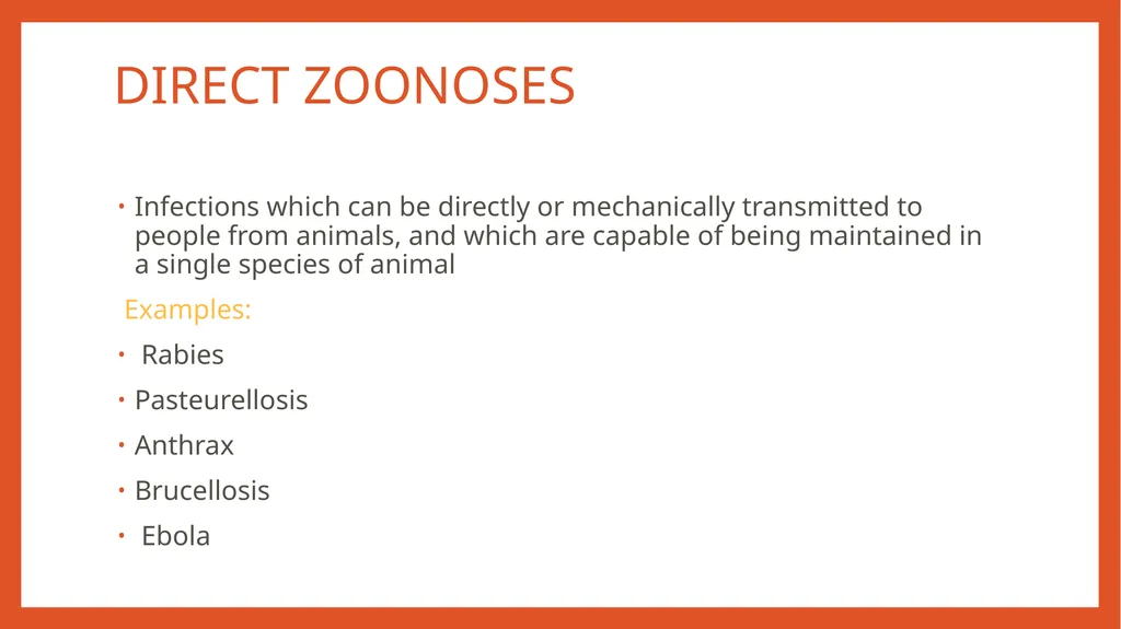 Zoonotic infections CLS 416 Learning outcomes - slide 7 of 40