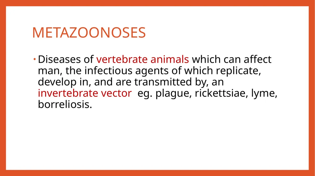 Zoonotic infections CLS 416 Learning outcomes - slide 26 of 40