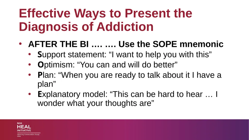 SUBSTANCE USE DISORDERS: Overview and applications - slide 37 of 48
