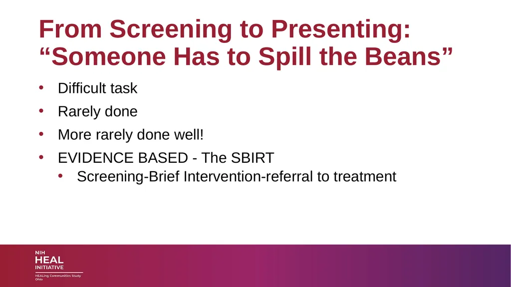 SUBSTANCE USE DISORDERS: Overview and applications - slide 32 of 48
