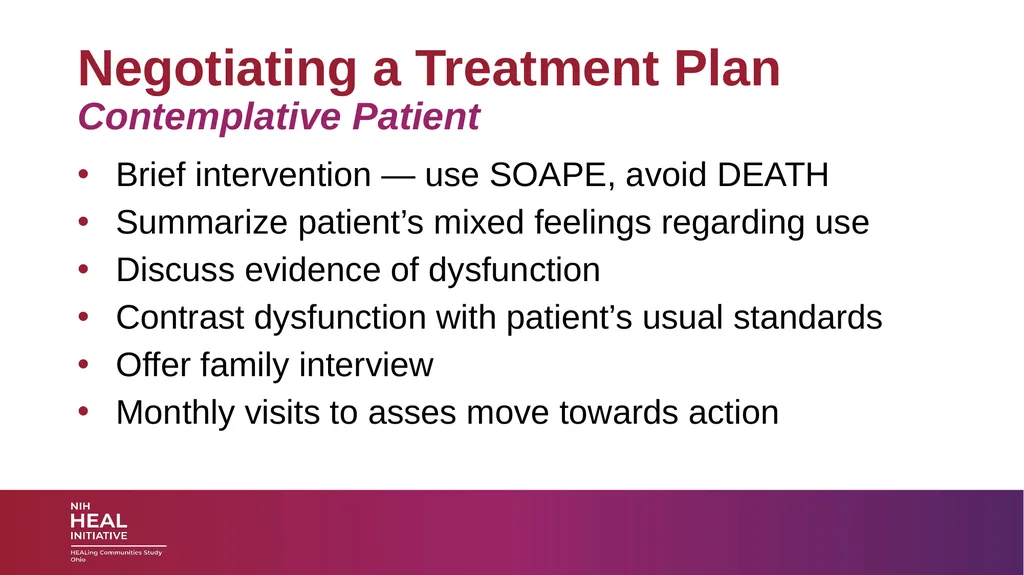SUBSTANCE USE DISORDERS: Overview and applications - slide 44 of 48
