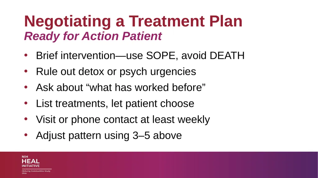 SUBSTANCE USE DISORDERS: Overview and applications - slide 46 of 48