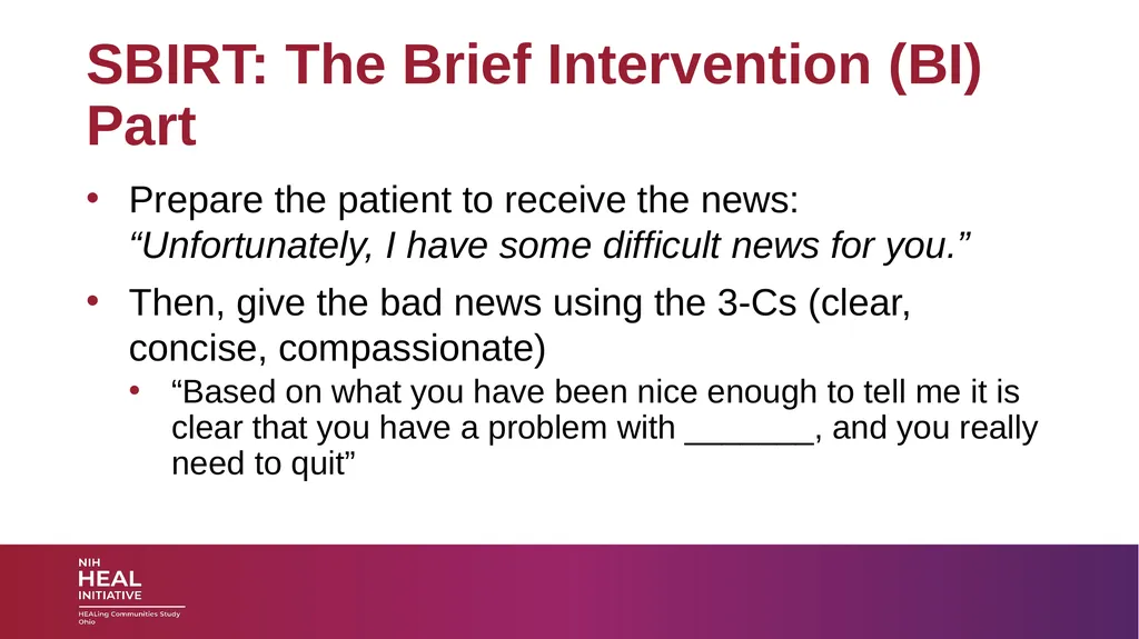 SUBSTANCE USE DISORDERS: Overview and applications - slide 36 of 48