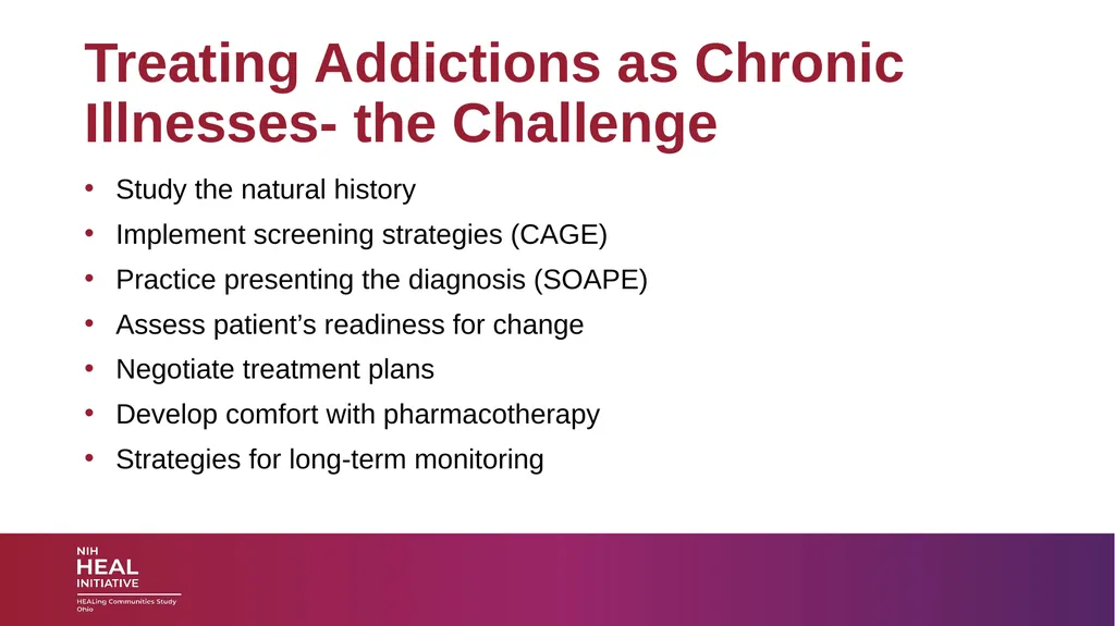 SUBSTANCE USE DISORDERS: Overview and applications - slide 47 of 48