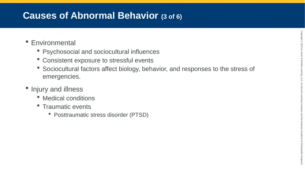 Psychiatric Emergencies CHAPTER 29 Introduction - slide 9 of 84