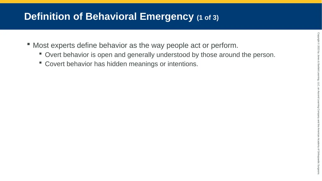 Psychiatric Emergencies CHAPTER 29 Introduction - slide 3 of 84