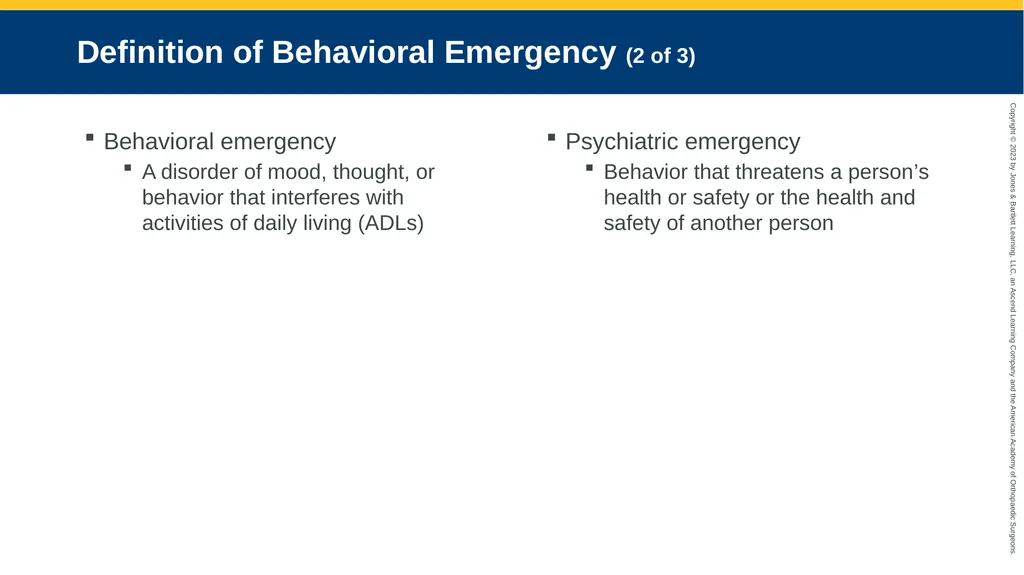 Psychiatric Emergencies CHAPTER 29 Introduction - slide 4 of 84