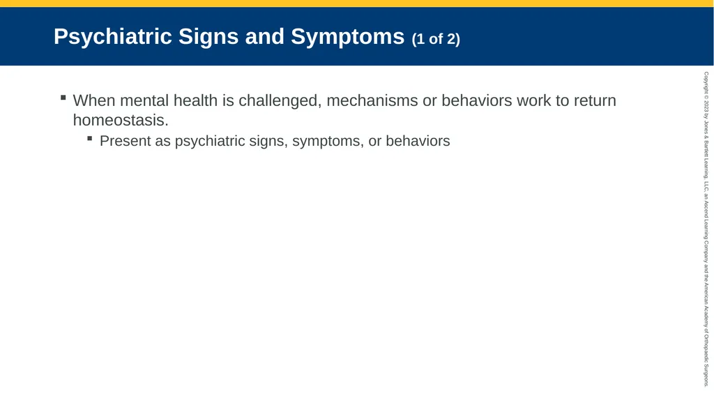 Psychiatric Emergencies CHAPTER 29 Introduction - slide 13 of 84