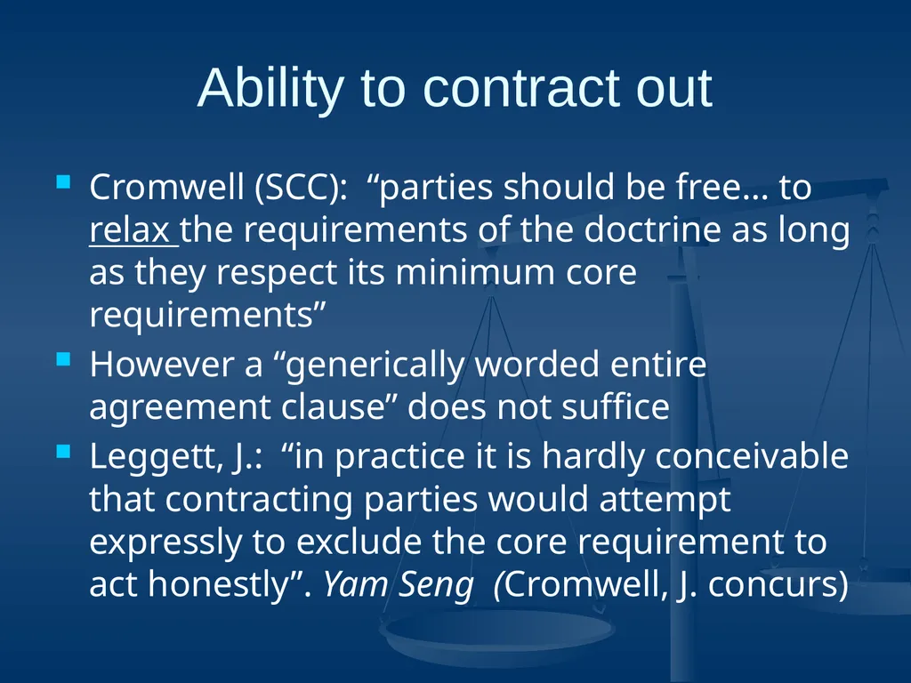 Good Faith in Contractual Relations Professor - slide 31 of 38