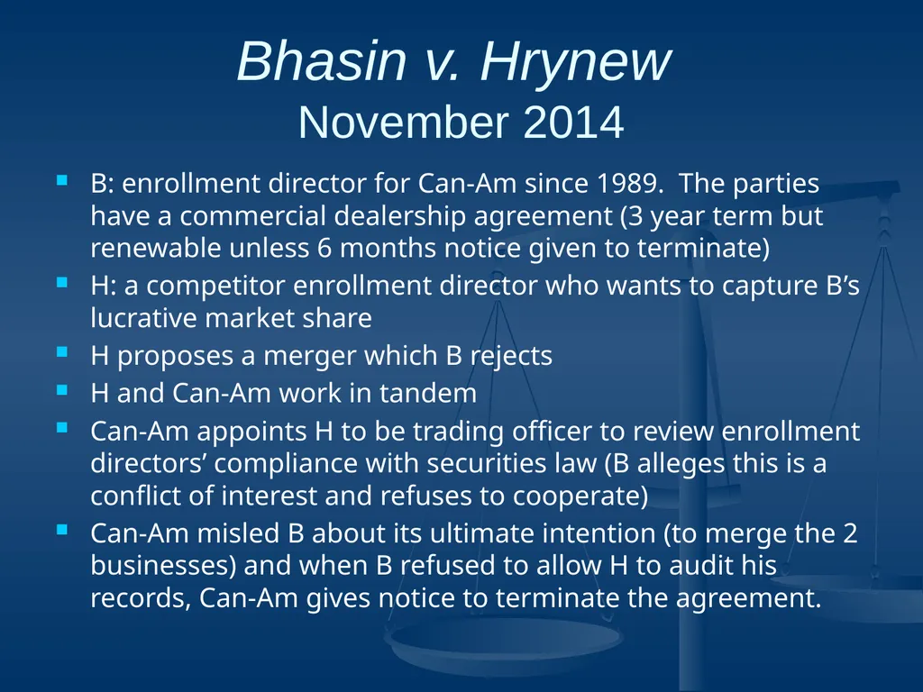 Good Faith in Contractual Relations Professor - slide 16 of 38