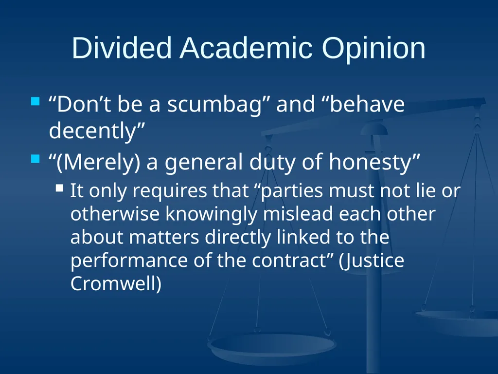 Good Faith in Contractual Relations Professor - slide 23 of 38