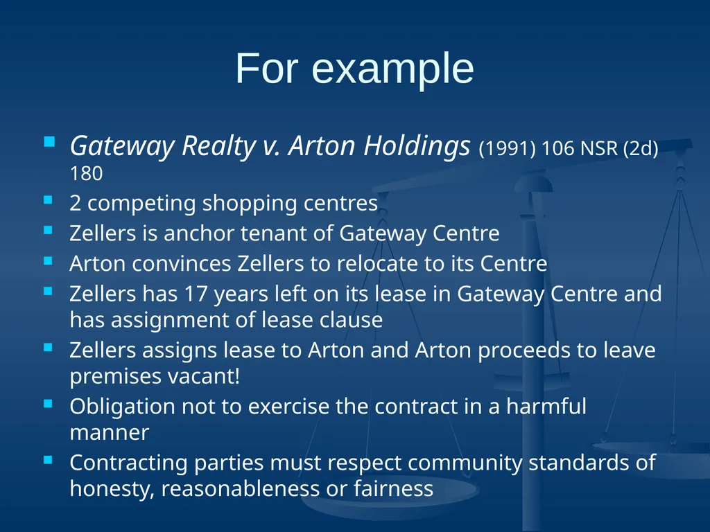 Good Faith in Contractual Relations Professor - slide 15 of 38