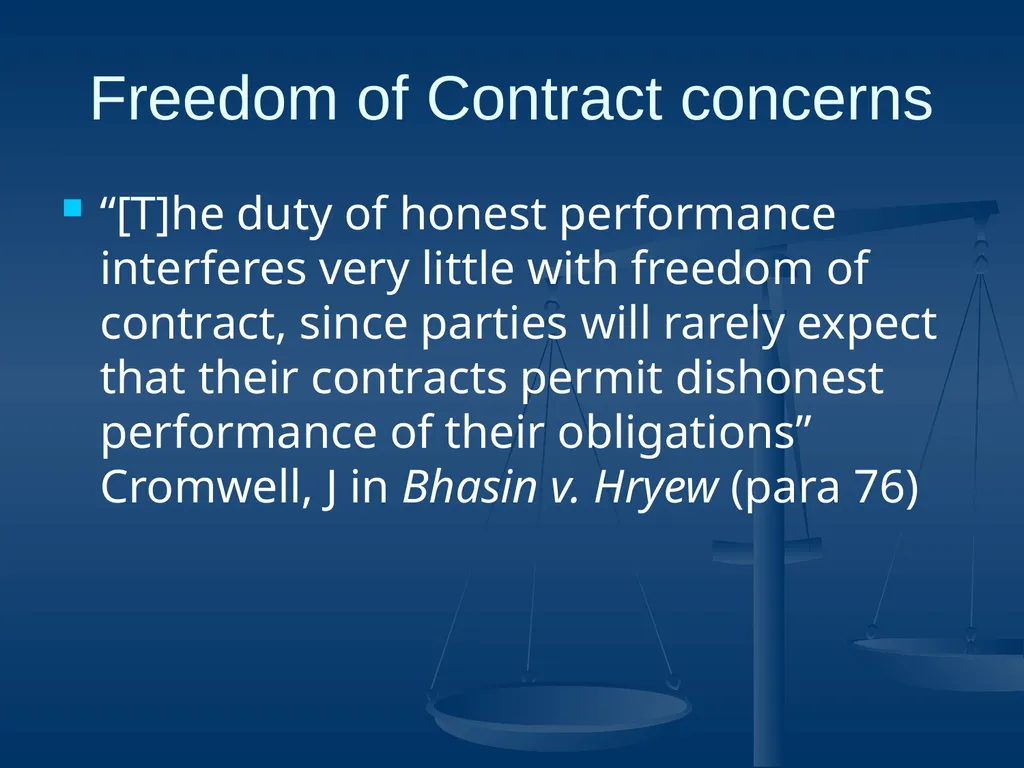 Good Faith in Contractual Relations Professor - slide 29 of 38