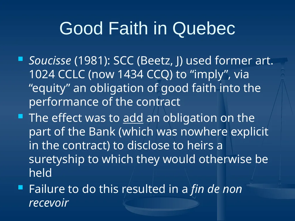 Good Faith in Contractual Relations Professor - slide 6 of 38