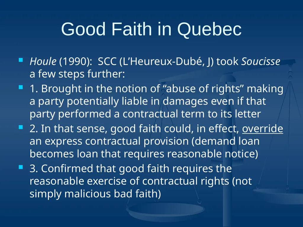 Good Faith in Contractual Relations Professor - slide 7 of 38