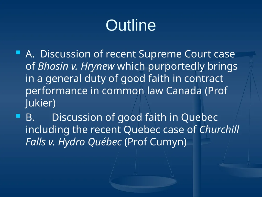Good Faith in Contractual Relations Professor - slide 4 of 38