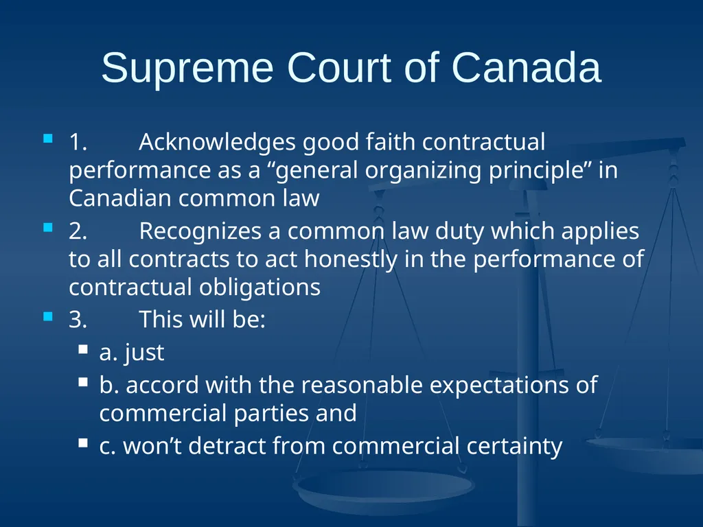 Good Faith in Contractual Relations Professor - slide 18 of 38