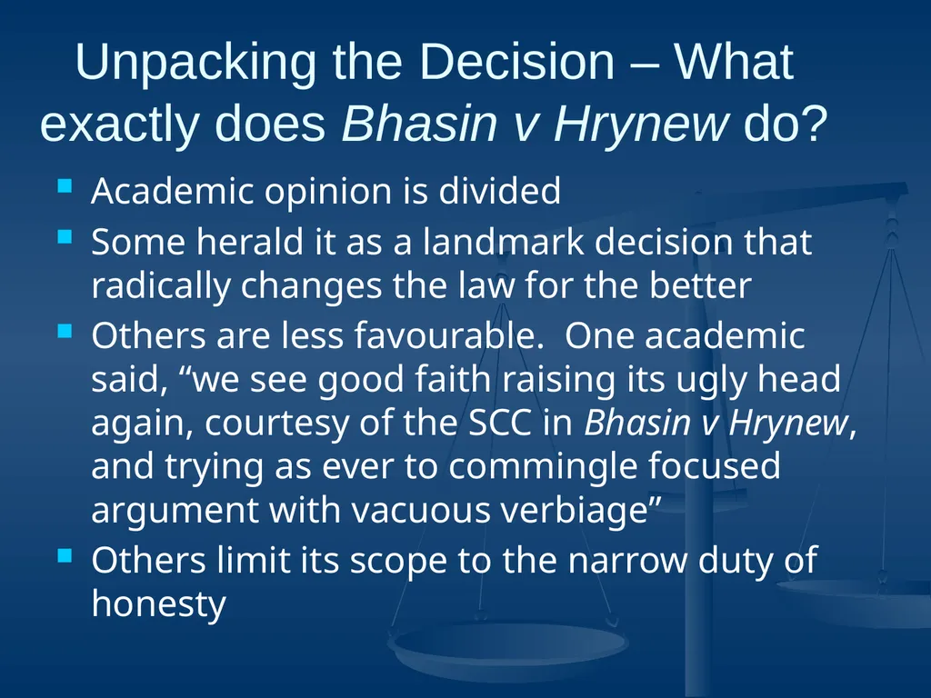 Good Faith in Contractual Relations Professor - slide 20 of 38