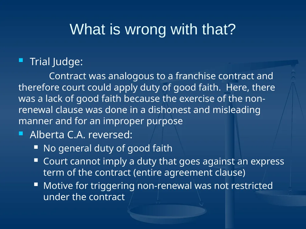 Good Faith in Contractual Relations Professor - slide 17 of 38