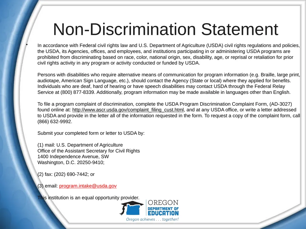 An Introduction to the USDA Food Distribution - slide 15 of 15