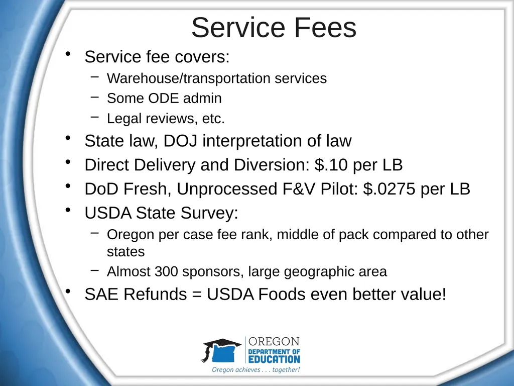 An Introduction to the USDA Food Distribution - slide 5 of 15