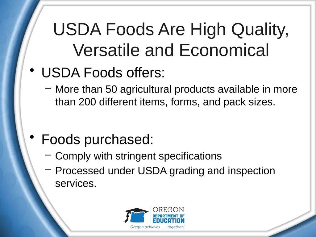 An Introduction to the USDA Food Distribution - slide 13 of 15