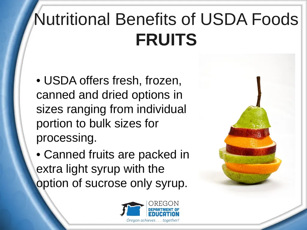 An Introduction to the USDA Food Distribution - slide 10 of 15