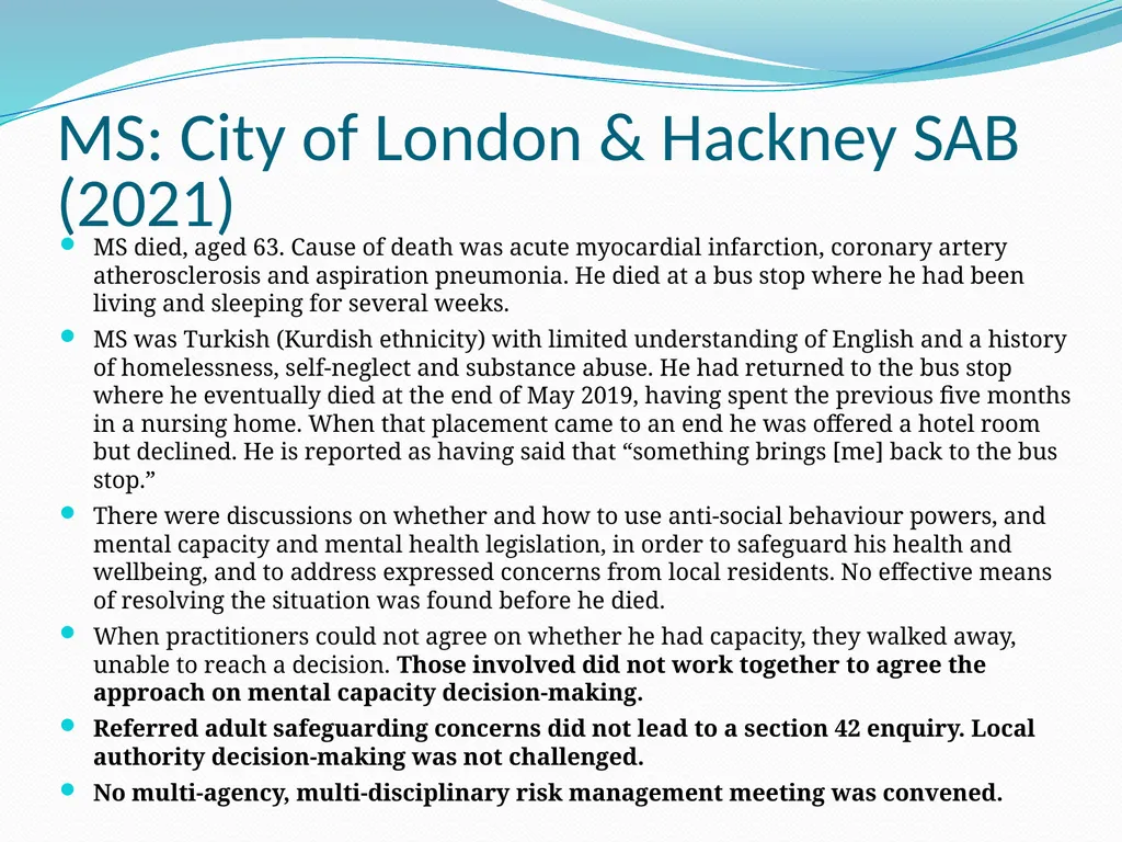 Self-neglect: the evidence-base from safeguarding - slide 28 of 50