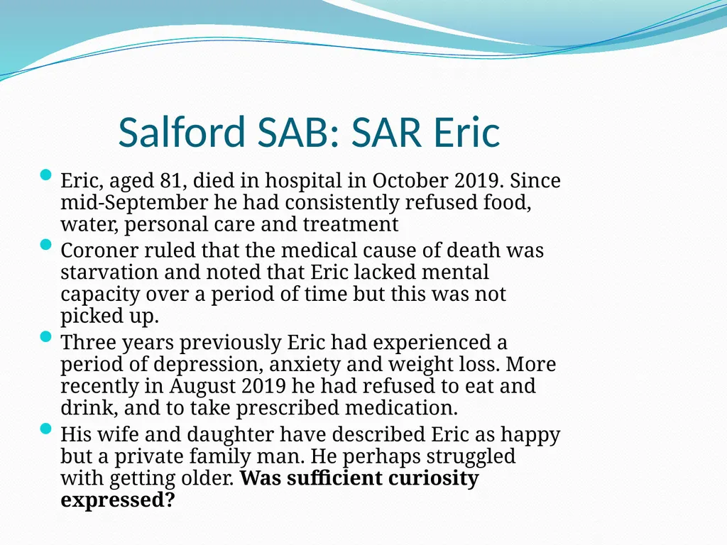 Self-neglect: the evidence-base from safeguarding - slide 18 of 50