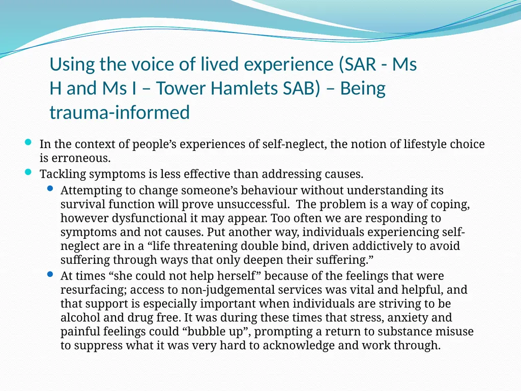 Self-neglect: the evidence-base from safeguarding - slide 16 of 50