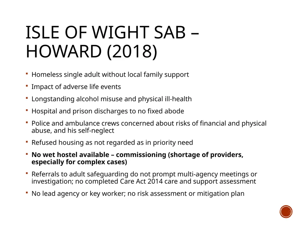self-neglect: what works? The evidence-base for - slide 22 of 26