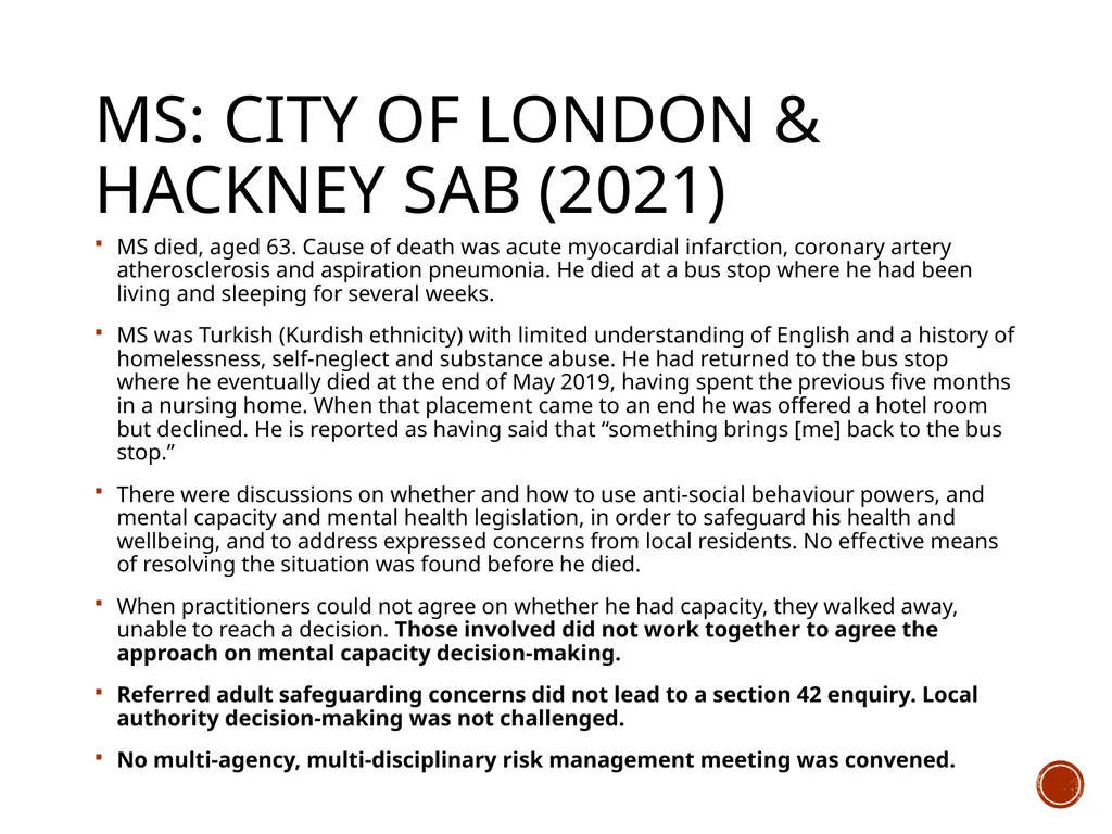 self-neglect: what works? The evidence-base for - slide 18 of 26