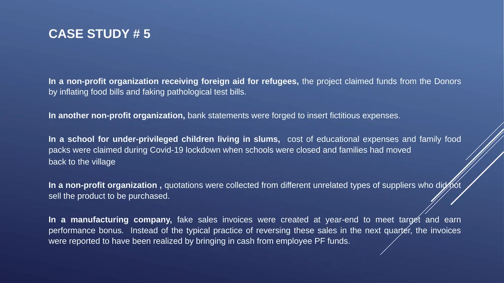 ICAB Webinar on Forensic Audit and Corporate - slide 41 of 45