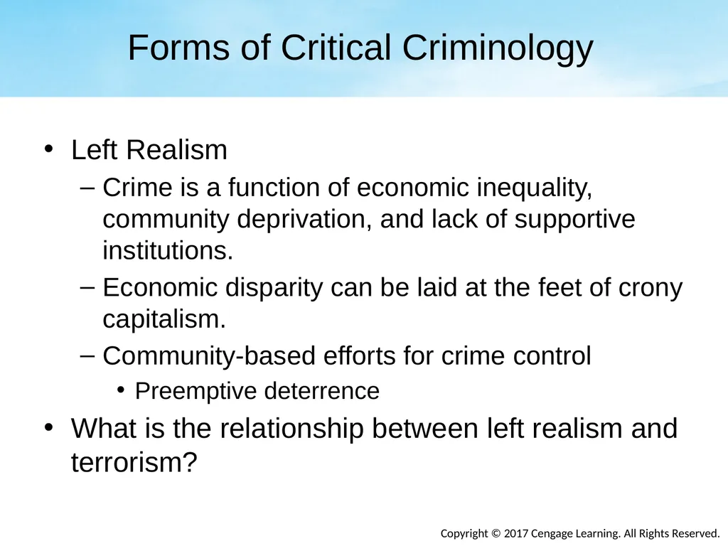Chapter Eight Social Conflict, Critical - slide 16 of 23