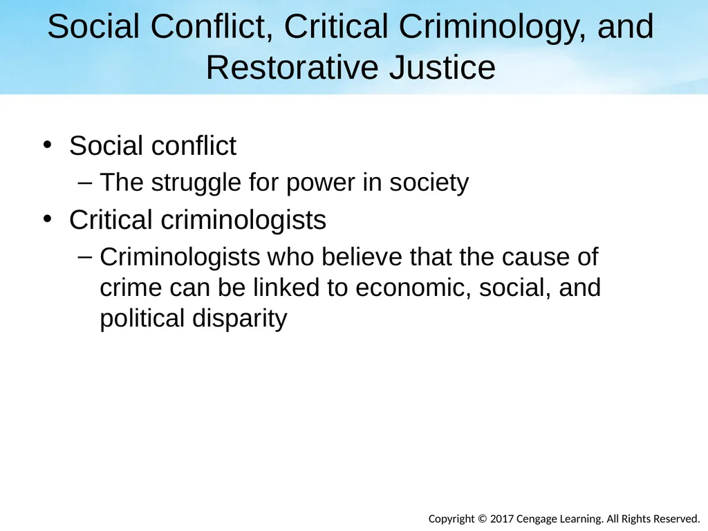 Chapter Eight Social Conflict, Critical - slide 2 of 23