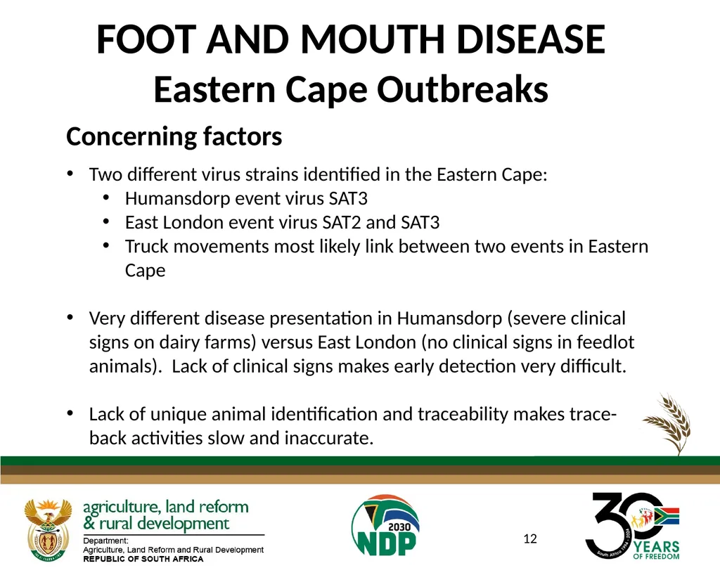 DATE: 27 AUGUST 2024 FOOT AND MOUTH DISEASE IN - slide 12 of 23
