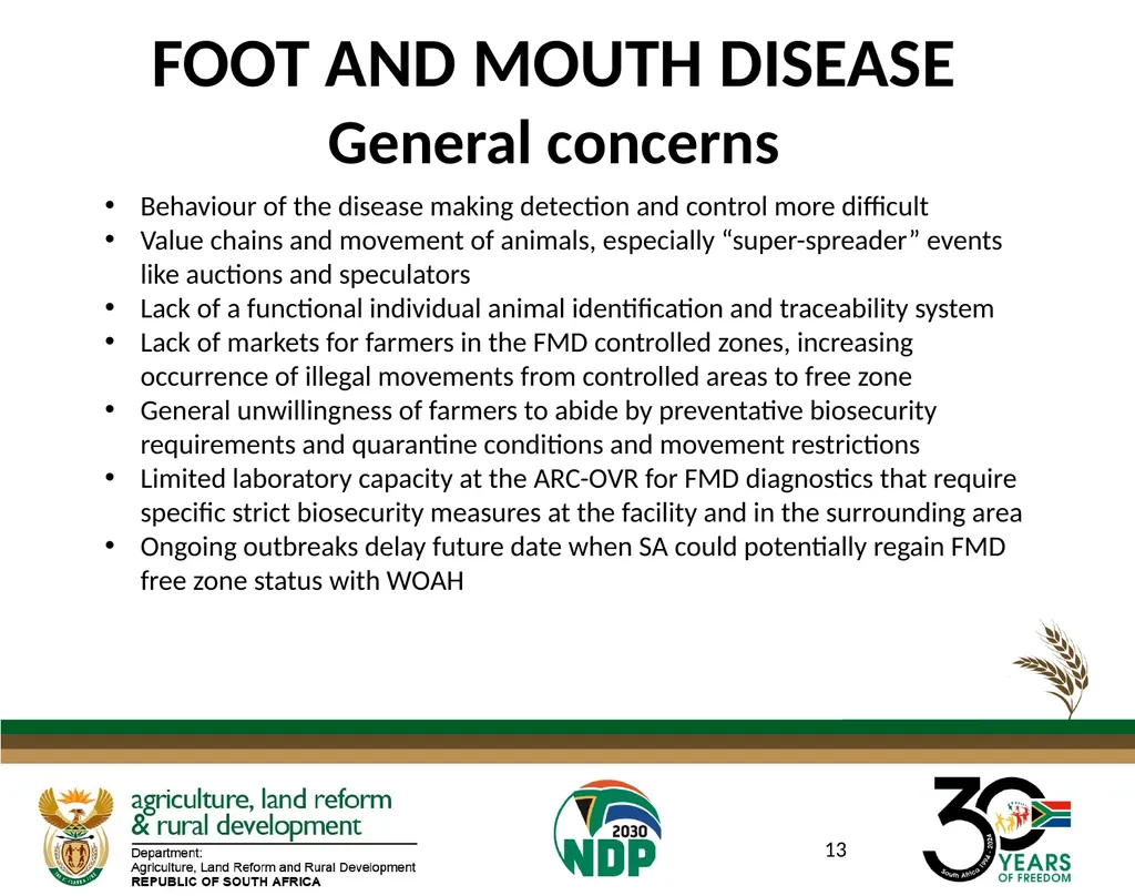 DATE: 27 AUGUST 2024 FOOT AND MOUTH DISEASE IN - slide 13 of 23