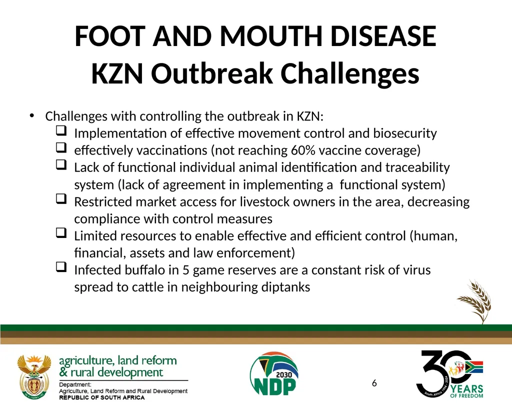 DATE: 27 AUGUST 2024 FOOT AND MOUTH DISEASE IN - slide 6 of 23