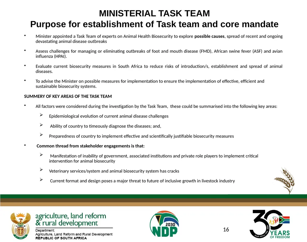 DATE: 27 AUGUST 2024 FOOT AND MOUTH DISEASE IN - slide 16 of 23