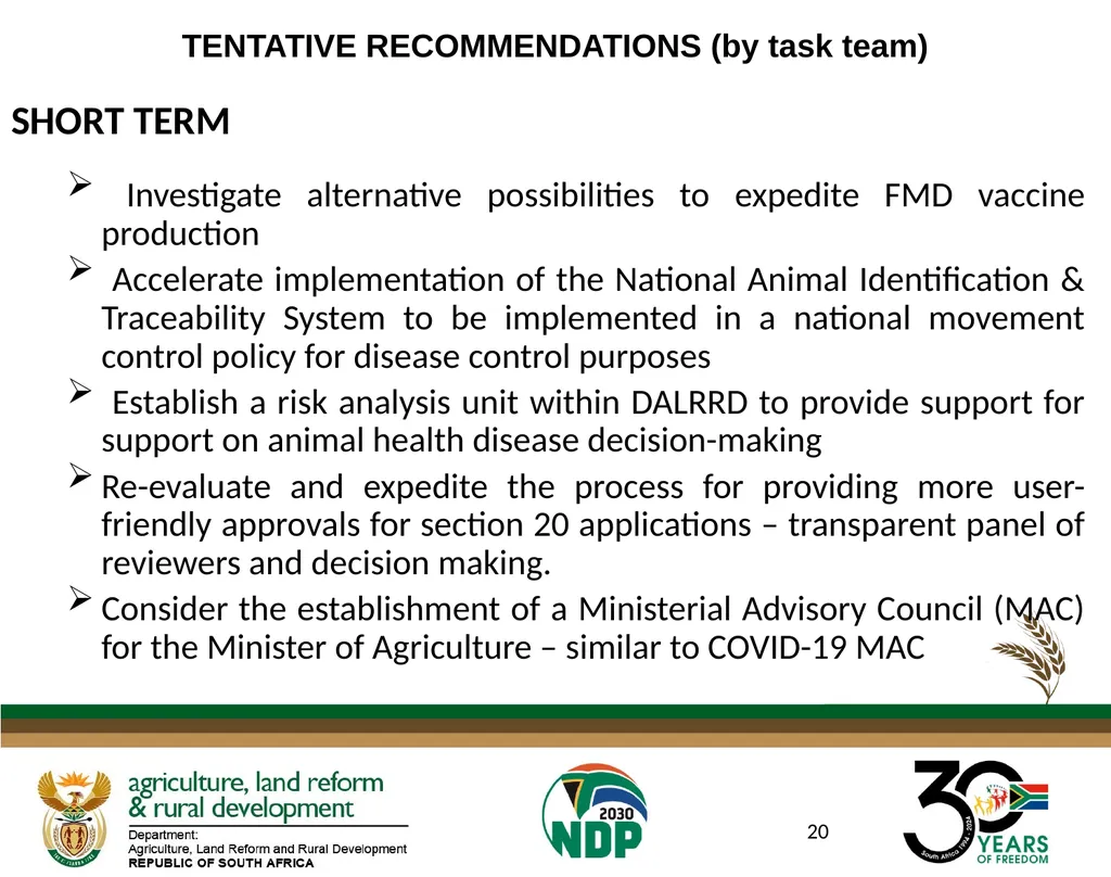 DATE: 27 AUGUST 2024 FOOT AND MOUTH DISEASE IN - slide 20 of 23