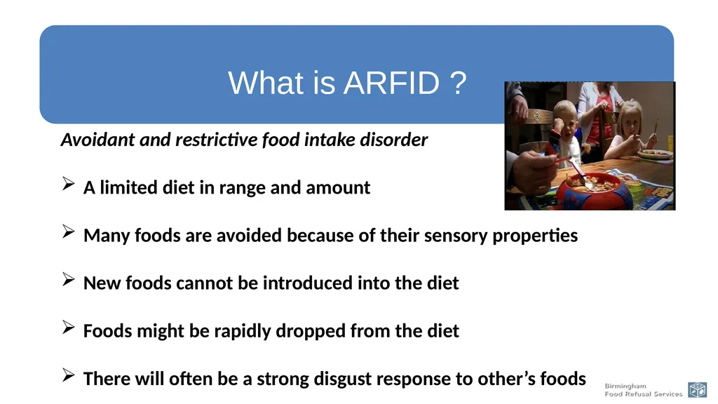 Dr Gillian Harris Understanding ARFID; diagnosis - slide 2 of 28