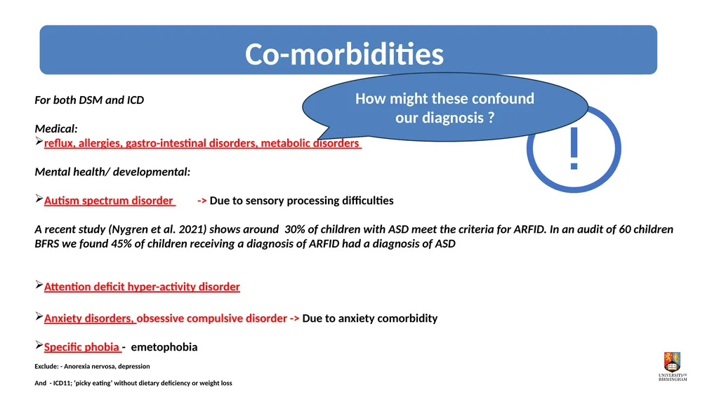 Dr Gillian Harris Understanding ARFID; diagnosis - slide 5 of 28