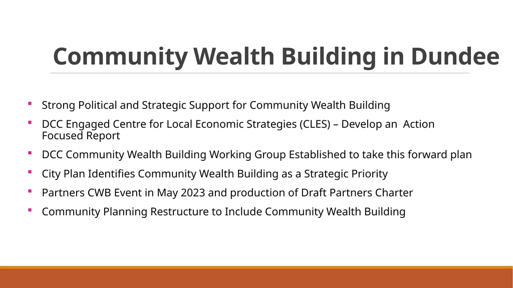 Community Wealth In Dundee Rachael Thomas– - slide 5 of 12