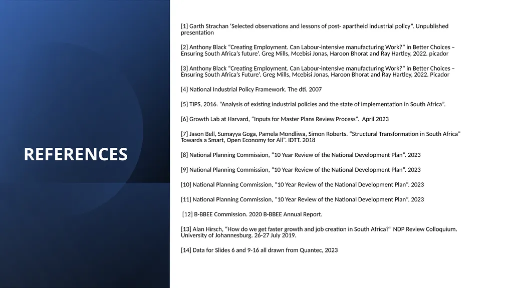 WHY HAS SOUTH AFRICA’S INDUSTRIAL POLICY FAILED TO - slide 21 of 21