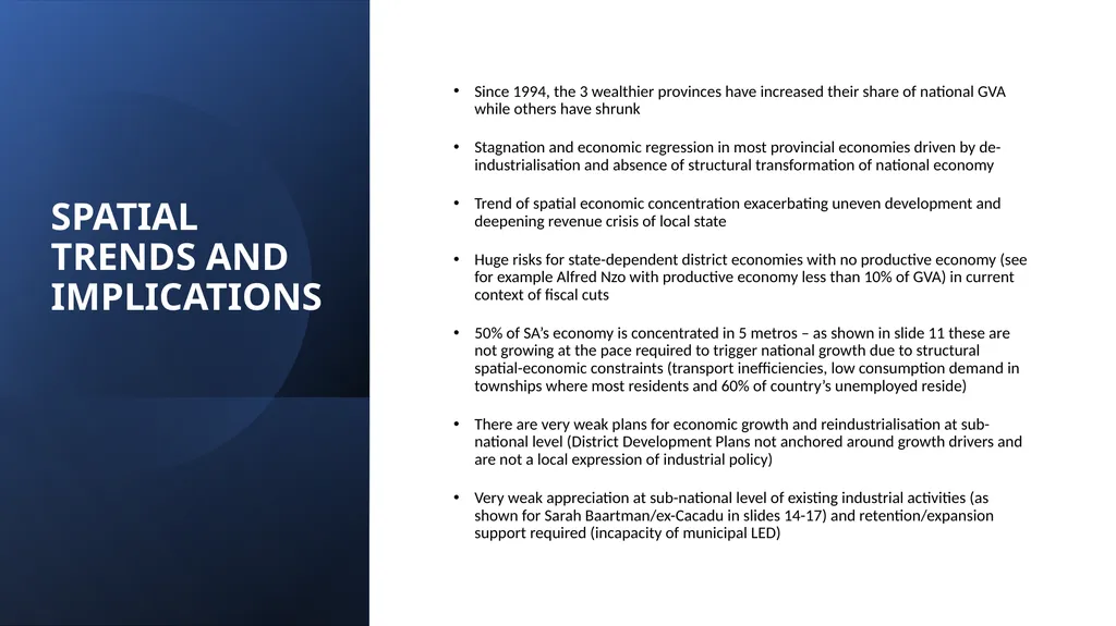 WHY HAS SOUTH AFRICA’S INDUSTRIAL POLICY FAILED TO - slide 18 of 21