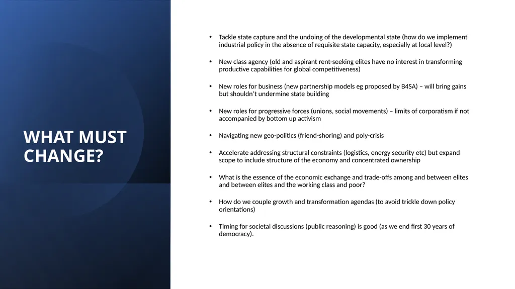 WHY HAS SOUTH AFRICA’S INDUSTRIAL POLICY FAILED TO - slide 20 of 21