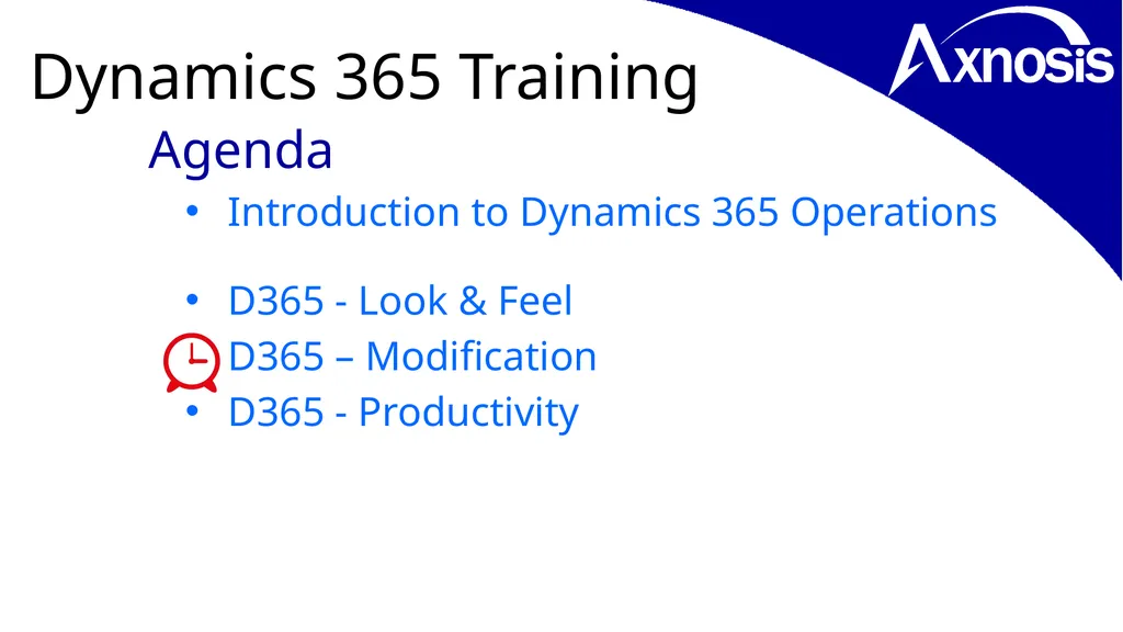 Microsoft Dynamics Look & Feel… D365 Training - slide 19 of 26