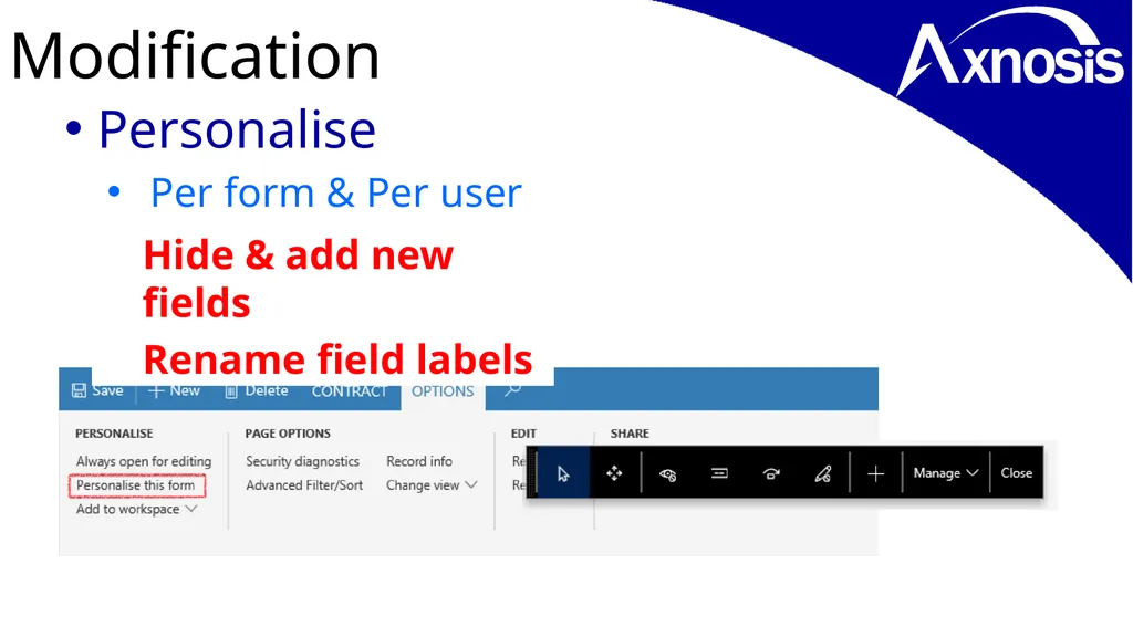 Microsoft Dynamics Look & Feel… D365 Training - slide 21 of 26